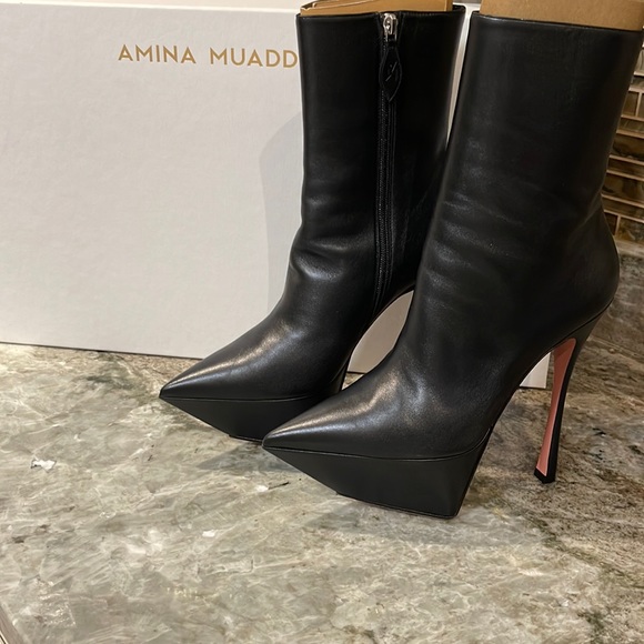 Amina Muaddi platform boots